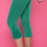 4434 Leggings with rhinestones and flounce Color GREEN Size Onesize 0000LE1800 GRUEN 5 1
