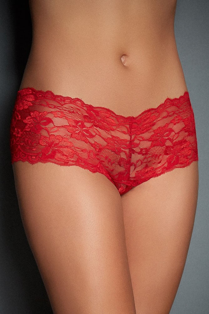 Red Lace Naughty Knicker LC75074 3 3