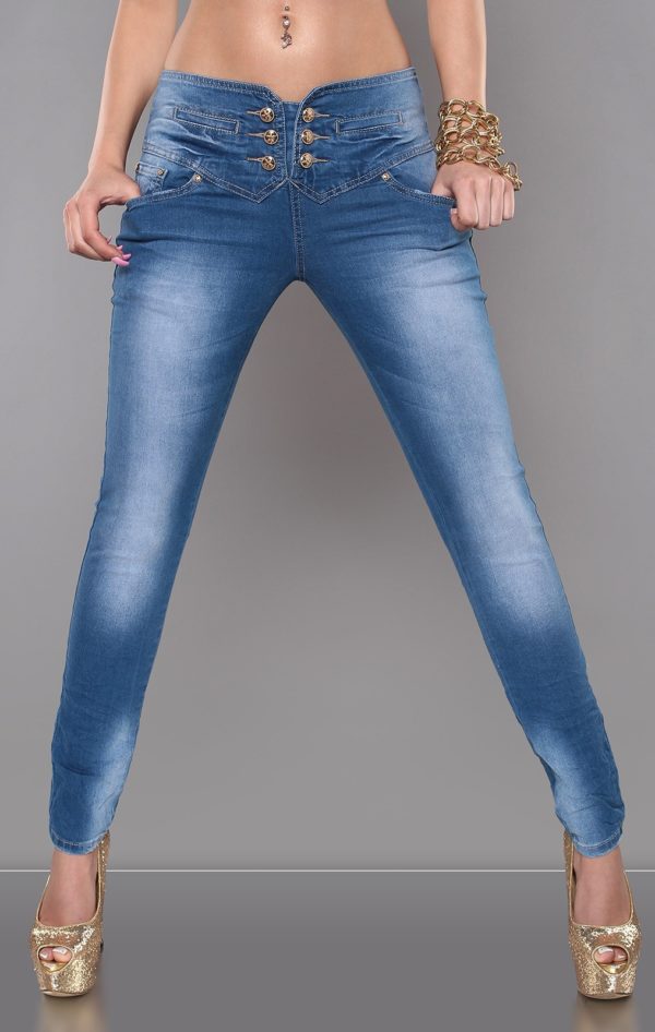 ccPcs Sexy Skinny Jeans in Used Look Color JEANSBLUE Size Lot 0000J7723 JEANSBLAU 10 1