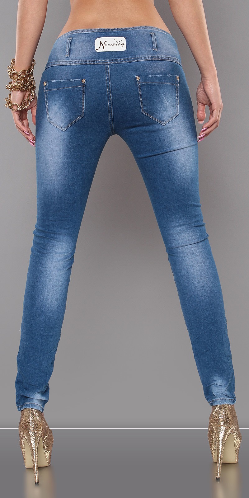 ccPcs Sexy Skinny Jeans in Used Look Color JEANSBLUE Size Lot 0000J7723 JEANSBLAU 2 1 Copy 1