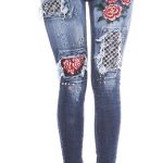 kkSkinny Jeans with Rivets and Embroidery Color JEANSBLUE Size 34 0000E1911 JEANSBLAU 9 1