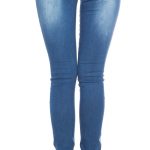 ooKouCla DarkWash Skinny Jeans with Letherlook Color JEANSBLUE Size 34 0000K600 294 JEANSBLAU 20