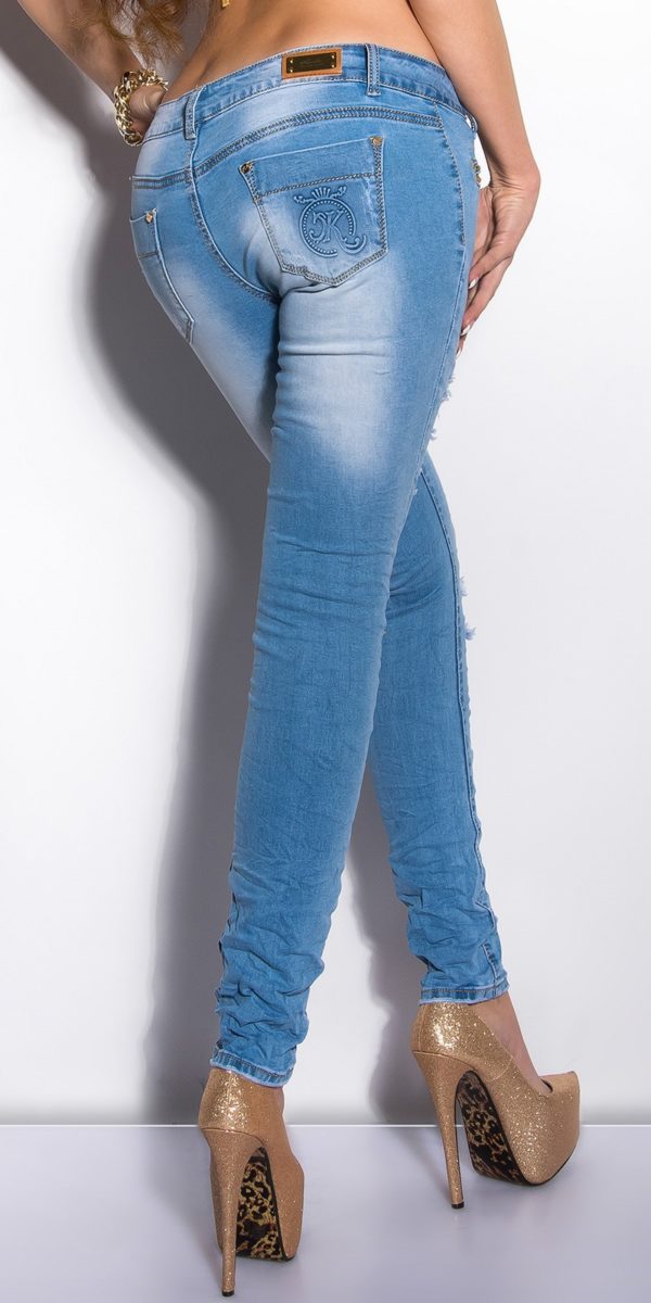 ooKouCla Skinnies with rhinestones Color JEANSBLUE Size 36 0000K600 134 JEANSBLAU 14 1