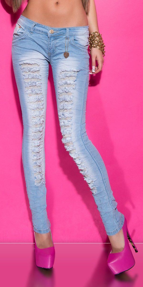 ooKouCla Skinny in Used Look Color JEANSBLUE Size L 0000K 15 6 JEANSBLAU 13 1 Copy