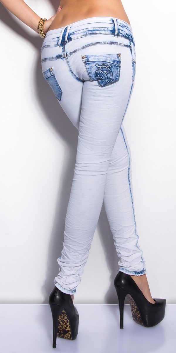 ooKouCla skinny with acid washing Color JEANSBLUE Size L 0000K 217 JEANSBLAU 10 2 Copy