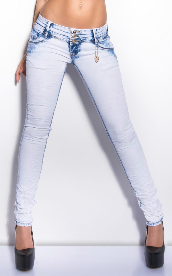 ooKouCla skinny with acid washing Color JEANSBLUE Size L 0000K 217 JEANSBLAU 5 2
