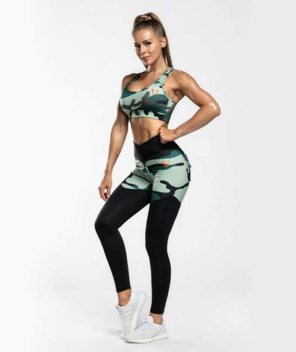Maskáčové legíny na cvičenie Dámske Maskáćové fitness legíny
